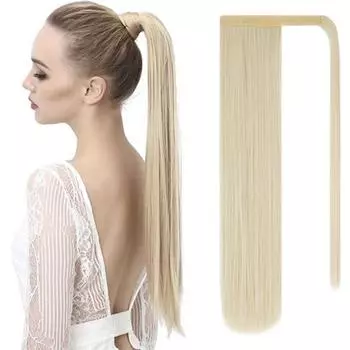 MISS WIG женский длинный прямой парик с хвостиком, черный, коричневый, синтетический, высокотемпературное волокно, наращивание волос с хвостиком, ежедневное использование