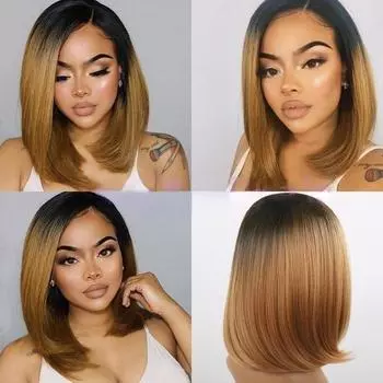 MISS WIG, женский короткий прямой парик без челки, парики из синтетического термостойкого волокна, коричневый, красное вино для модных женщин