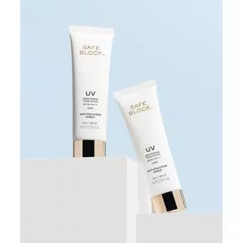 Missha [2 Pcs] Safeblock Rx Brightening Tone Up Sun Spf50+ Pa+++ 50ml FREE