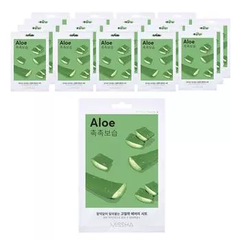 Missha Airy Adhesive Sheet Mask Aloe, 1 упаковка, 20 штук