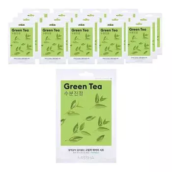 Missha Airy Adhesive Sheet Mask Green Tea, 1 упаковка, 20 штук