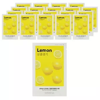 Missha Airy Adhesive Sheet Mask Lemon, 1 упаковка, 20 штук