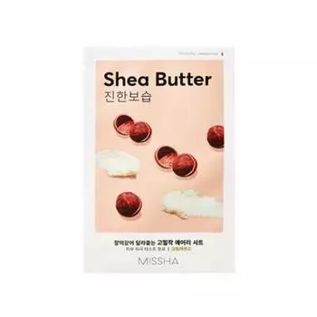 MISSHA Airy close-fitting sheet mask, 1 piece shea butter, 1 pack, 1 piece