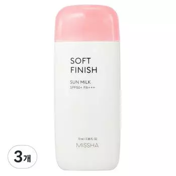 Missha All Around Safe Block Soft Finish Sunmilk SPF50+/PA+++, 70ml, 3 units