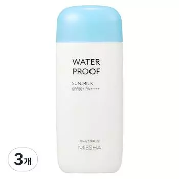 Missha All Around Safe Block водостойкое солнцезащитное молочко SPF50+ PA++++, 70 мл, 3 шт.