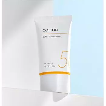 Missha Allaround Safe Block Cotton Sun 50мл SPF50+ PA++++ , Корейская косметика, Kbeauty, пробник