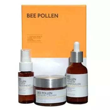 MISSHA Bee Pollen Renew Set: Ampouler 40ml + Cream 50ml + Treatment 30ml AUTHENTIC STORE