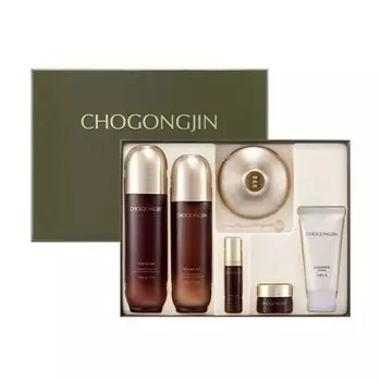 MISSHA Chogongjin YOUNGAN Подарочный набор из 3 предметов, Антивозрастной, Против морщин, Увлажняющий, Корейская косметика, Kbeauty, образец