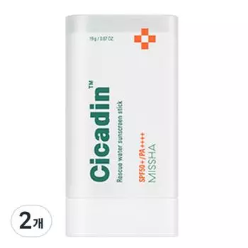 Missha Cicadine Rescue Water Sun Stick SPF50+ PA++++, 19g, 2 units