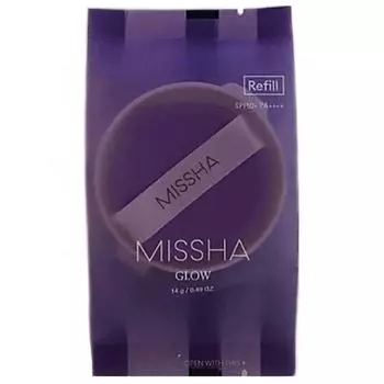 Missha Glow Layering Fit Cushion 14 г (SPF50 + PA ++++) (Фиолетовая подушка), нет. 21 пара, 1 шт.
