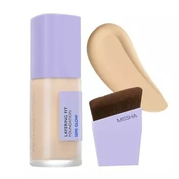 MISSHA Layering Fit Foundation with [Set brush] (No.23 SAND, 35ml)