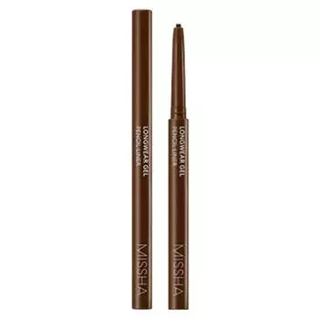 Missha Long Wear Gel Pencil Liner 0.14g, camel brown, 2 pcs.