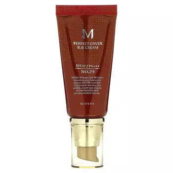 Missha, M Perfect Cover BB Cream, SPF 42 PA+++, Нет. 29 Карамельный бежевый, 50 мл (1,7 унции)