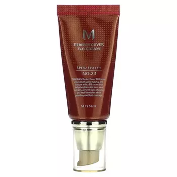 Missha, M Perfect Cover BB Cream, SPF 42 PA+++, Нет. 23 Натуральный бежевый, 50 мл (1,7 унции)