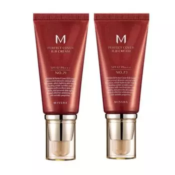 Missha M Perfect Cover BB крем, нет. 21 Яркий бежевый, 50 мл, 2 шт.