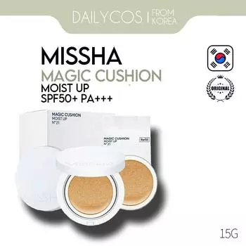 MISSHA Magic Cushion Moist Up SPF50+ PA+++ 15 г со сменным блоком №21, №23 21 Light Beige
