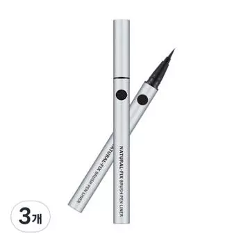 MISSHA Подводка-карандаш Natural Fix Brush Pen 0,6 г, черная, 3 шт.