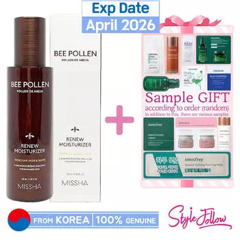 [MISSHA] Обновляющий увлажняющий крем с пчелиной пыльцой, 130 мл 1pc + Sample Gifts