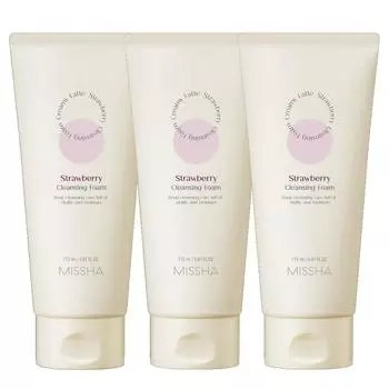 MISSHA Очищающая пенка Creamy Latte с клубникой 172 мл