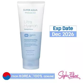 [MISSHA] Очищающая пенка Super Aqua Ultra Hyalron 200 мл 1pc + Sample Gifts