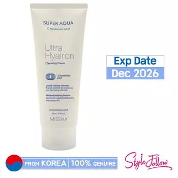 [MISSHA] Очищающий крем Super Aqua Ultra Hyalon 200 мл 1pc + Sample Gifts