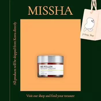 MISSHA Пчелиная пыльца Обновляющий крем 50 мл От морщин Улучшение тона кожи Отбеливание Влага Эластичность Отбеливание Питание