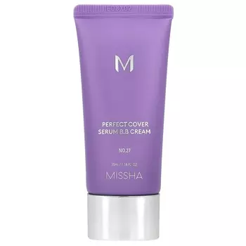 Missha, Perfect Cover Serum BB Cream, нет. 27 (Медовый бежевый), 35 мл (1,18 жидких унций)