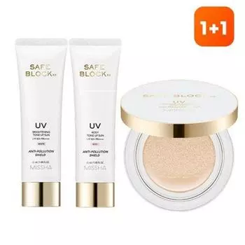 [MISSHA] Safe Block RX Cover Tone Up Sun Brightening Rosy Sun Cushion