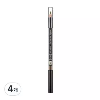 Missha Smudge Proof Wood Brow, Brown, 4 pcs.