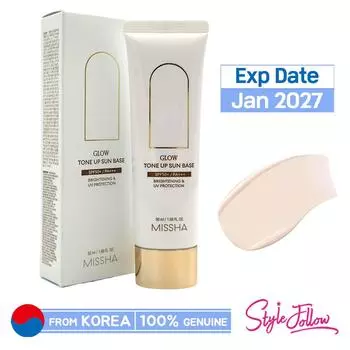 [MISSHA] Солнцезащитная база Glow Tone Up, 50 мл (SPF50 + / PA +++) 1pc + Sample Gifts