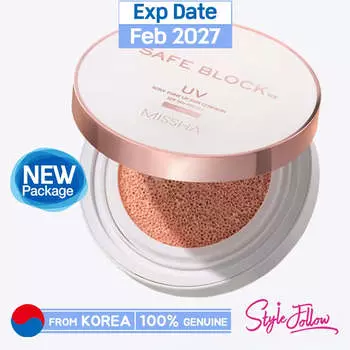 [MISSHA] Солнцезащитная кушетка Safe Block Rx Rosy Tone Up 14 г (SPF50 + / PA ++++) 1pc + Sample Gifts