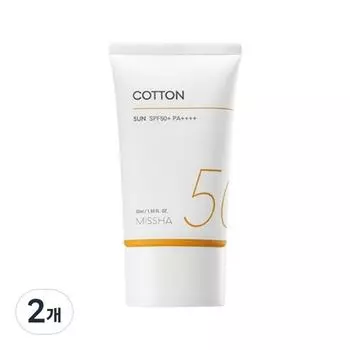 MISSHA Солнцезащитный крем All Around Safe Block Cotton SPF50+ PA++++, 2 шт., 50 мл