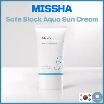 [MISSHA] Солнцезащитный крем Safe Block Aqua SPF50+/PA++++50 мл