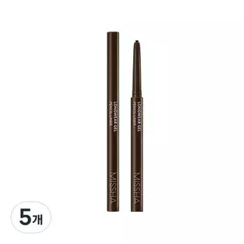 MISSHA Стойкий гелевый карандаш для глаз Long Wear Gel Pencil Liner 0,14 г, цвет пекан, 5 шт.