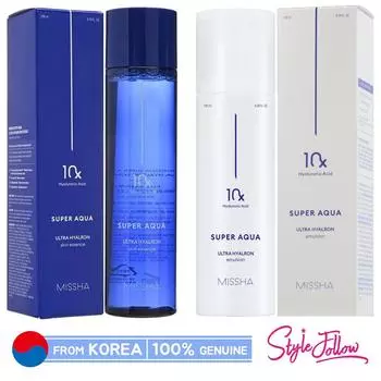 [MISSHA] Супер Аква Ультра Гиалрон (Эссенция для кожи 200 мл / Эмульсия 130 мл) (1pc) Skin Essence 200ml