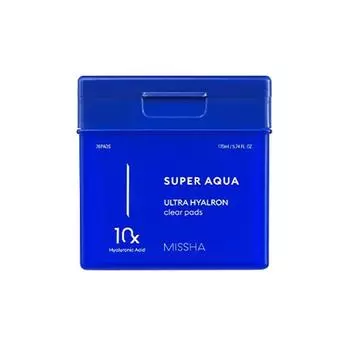 MISSHA Super Aqua Ultra Hyalon Clear Pad 170мл/70 листов (3 варианта) 1PCS