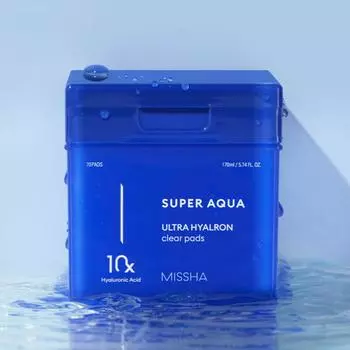 MISSHA Super Aqua Ultra Hyalon Прозрачные подушечки (70 подушечек) 1 PCS