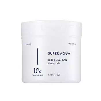 Missha Super Aqua Ultra Hyalon Toner Pad 180g Single item/20