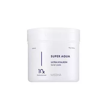MISSHA Super Aqua Ultra Hyalron Toner Pad 70 мл