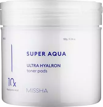 Missha Super Aqua Ultra Hyalron Toner Pads 90 pads AUTHENTIC STORE