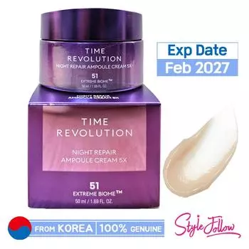 [MISSHA] Time Revolution Ночной восстанавливающий ампульный крем 5X 50 мл (1шт) 1pc + Sample Gifts