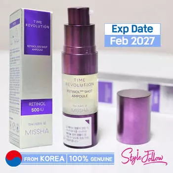 [MISSHA] Time Revolution Retinol 500 Shot Ampoule 10 мл 1pc + Sample Gifts