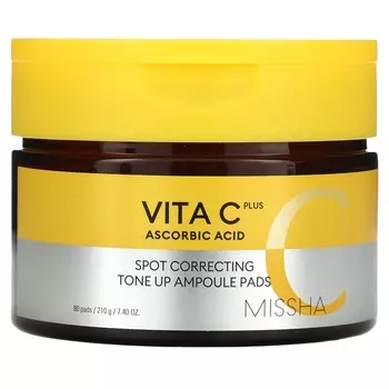 Missha, Vita C Plus, ампульные подушечки Spot Correcting Tone-Up, 80 шт., 210 г (7,40 унций)