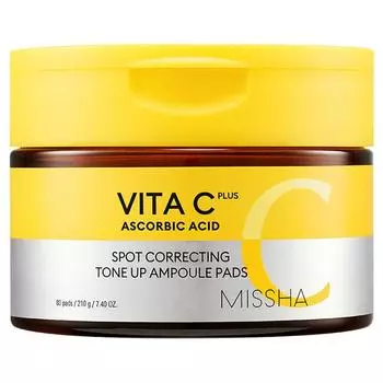 Missha Vita C Plus Blemish C Tone Up Ampoule Pad, 80 листов, 1 упаковка