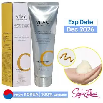 [MISSHA] Vita C Plus Очищающая пенка для очищения кожи, 120 мл 1pc + Sample Gifts