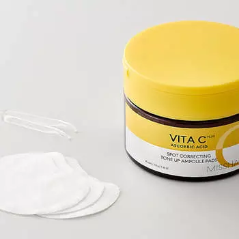 Missha Vita C Spot Correcting Tone Up Ampoule Pads 80pads AUTHENTIC STORE