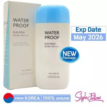 [MISSHA] Водостойкое солнцезащитное молочко All Around Safe Block, 70 мл (SPF50 + / PA ++++) 1pc + Sample Gifts