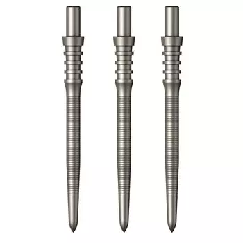 MISSION DARTS Mission Darts Sniper Points Silver 32mm Darts Steel Point -Micro Grip-