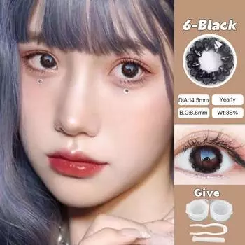 Миссис Х. Распродажа, модные цветные контактные линзы для больших глаз, цена ниже RM9.90, 1 пара