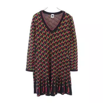 Missoni Overall handle Long sleeve one piece 40 Navy x Green x Pink Women Used